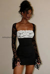 strapless-lace-panel-raglan-sleeve-bodycon-lace-dress