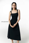 square-neck-midi-dress-with-pleated-waist