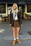 buckle-detail-pleated-mini-skirt