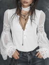vintage-henley-collar-sheer-sleeves-lace-trim-polyester-velvet-blouse-f455