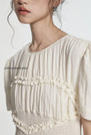 fit-flare-ruffled-puff-sleeve-smocked-waist-maxi-dress