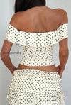 polka-dot-strapless-side-bow-maxi-skirt-set