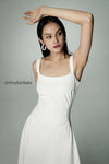 square-neck-midi-dress-with-pleated-waist